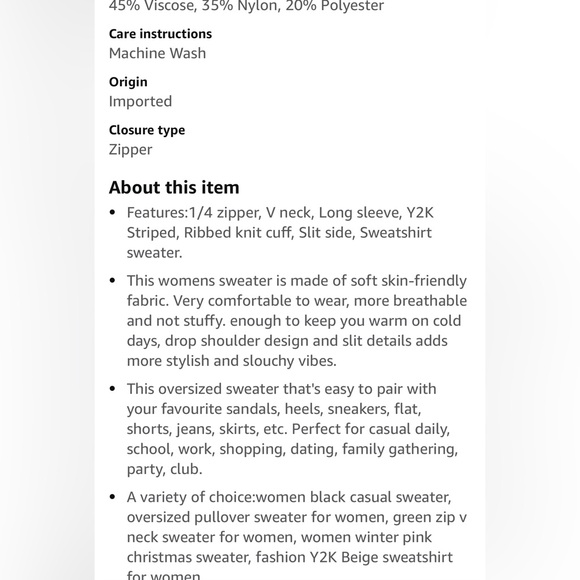 NWOT Women’s Long Sleeve Lightweight Khaki  & Black Striped Half Zip Sweat… - Picture 8 of 8